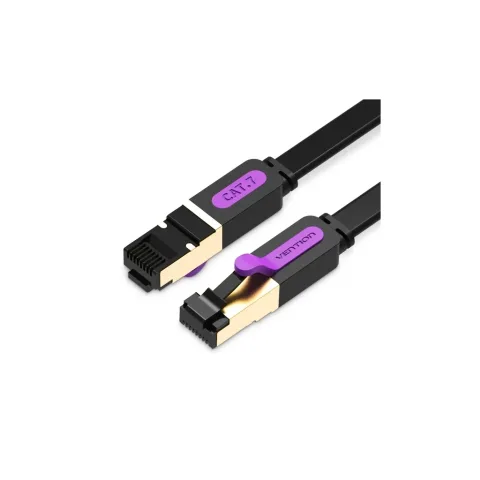 Патч-корд 15m UTP cat 7 RJ-45 flat black Vention (ICABN)