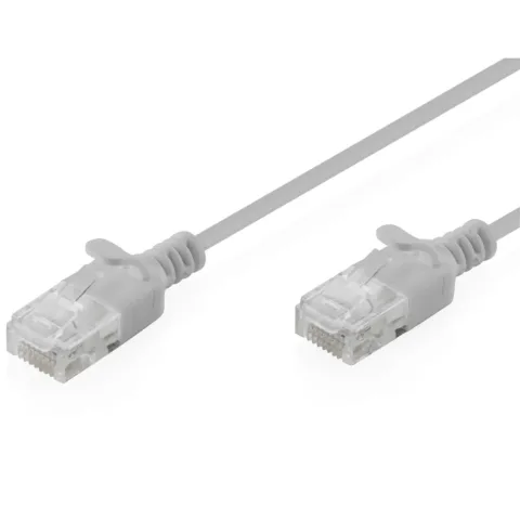 Патч-корд 1.5м, UTP, cat.6, Sliim, AWG 32/7, Cu, LSZH, grey Digitus (DK-1618-015S)