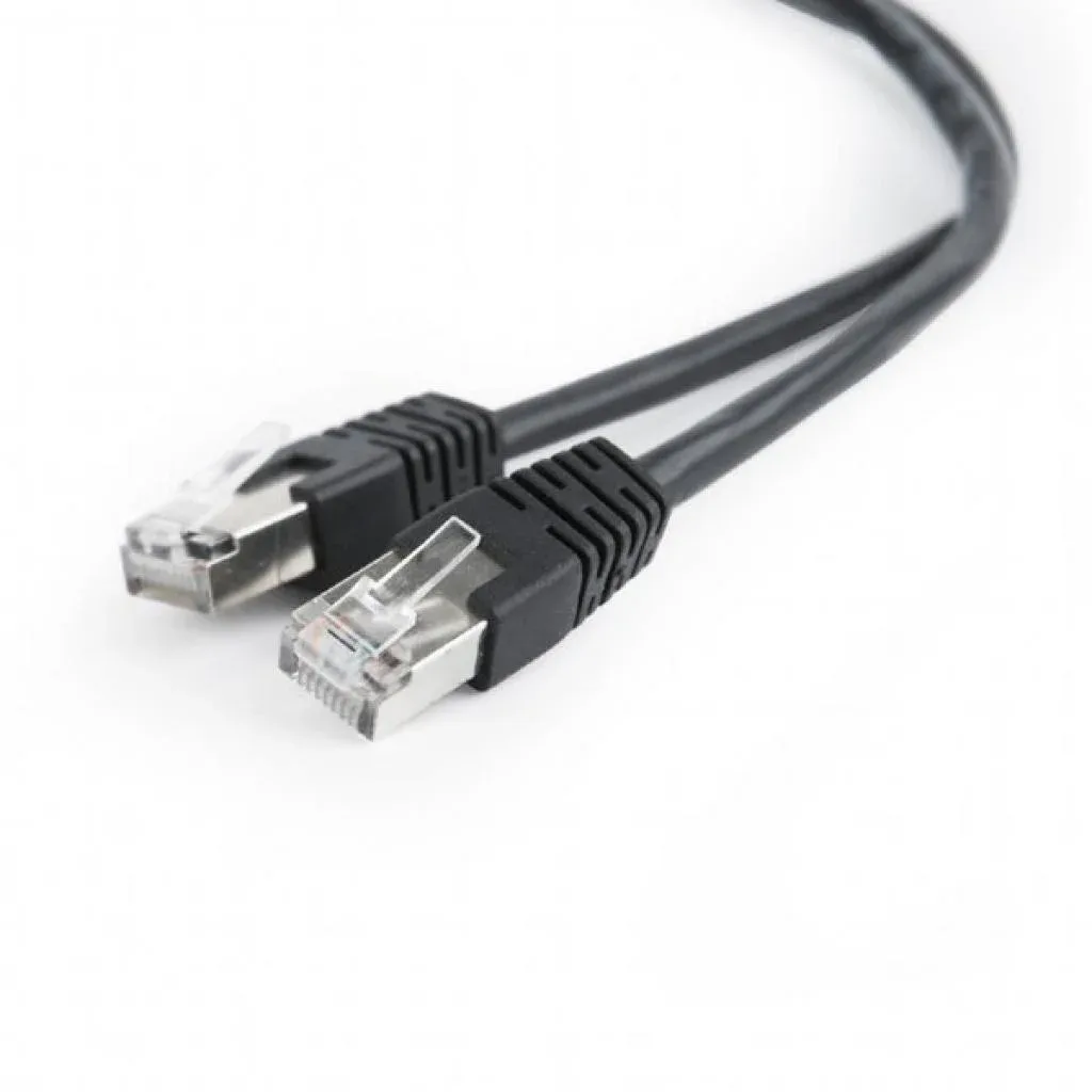 Патч-корд 1м FTP cat 5е CCA Cablexpert (PP22-1M/BK)