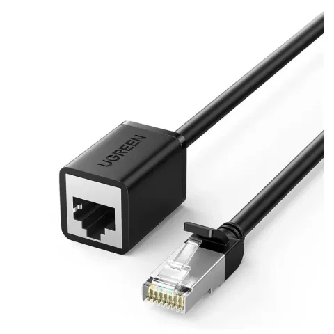 Патч-корд 1m F/UTP cat 6 RJ-45 extension black Ugreen (U_11279)