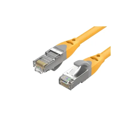 Патч-корд 1m S/FTP cat 6A RJ-45 yellow Vention (IBHYF)