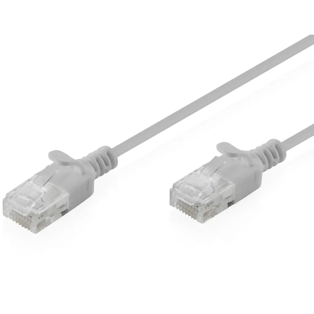 Патч-корд 1м, UTP, cat.6, Sliim, AWG 32/7, Cu, LSZH, grey Digitus (DK-1618-010S)