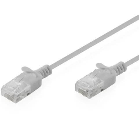 Патч-корд 1м, UTP, cat.6, Sliim, AWG 32/7, Cu, LSZH, grey Digitus (DK-1618-010S)