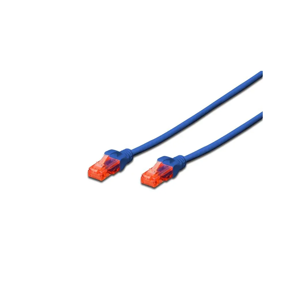 Патч-корд 2м, UTP, cat.6, CCA, AWG 26/7, PVC, blue Digitus (DK-1612-020/B)