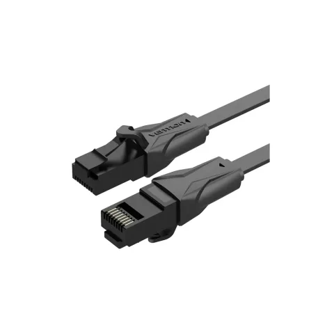 Патч-корд 3m UTP cat 6 RJ-45 flat black Vention (IBABI)
