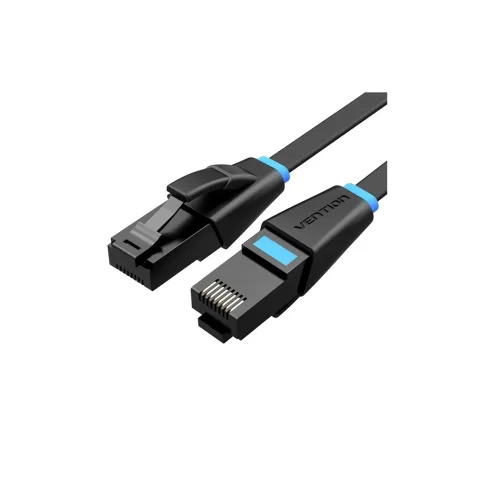 Патч-корд 3m UTP cat 6 RJ-45 flat black Vention (IBJBI)
