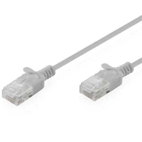 Патч-корд 3м, UTP, cat.6, Sliim, AWG 32/7, Cu, LSZH, grey Digitus (DK-1618-030S)