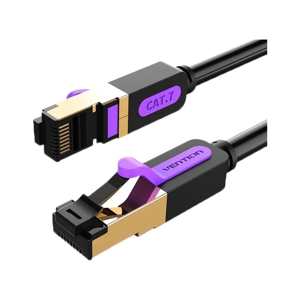 Патч-корд 5m S/FTP cat 7 RJ-45 black Vention (ICDBJ)