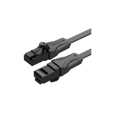 Патч-корд 5m UTP cat 6 RJ-45 flat black Vention (IBJBJ)