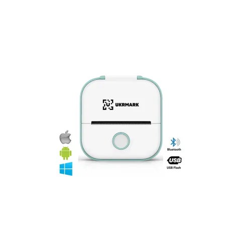 Принтер чеків UKRMARK P02GN Bluetooth, біло-зелений (900912)