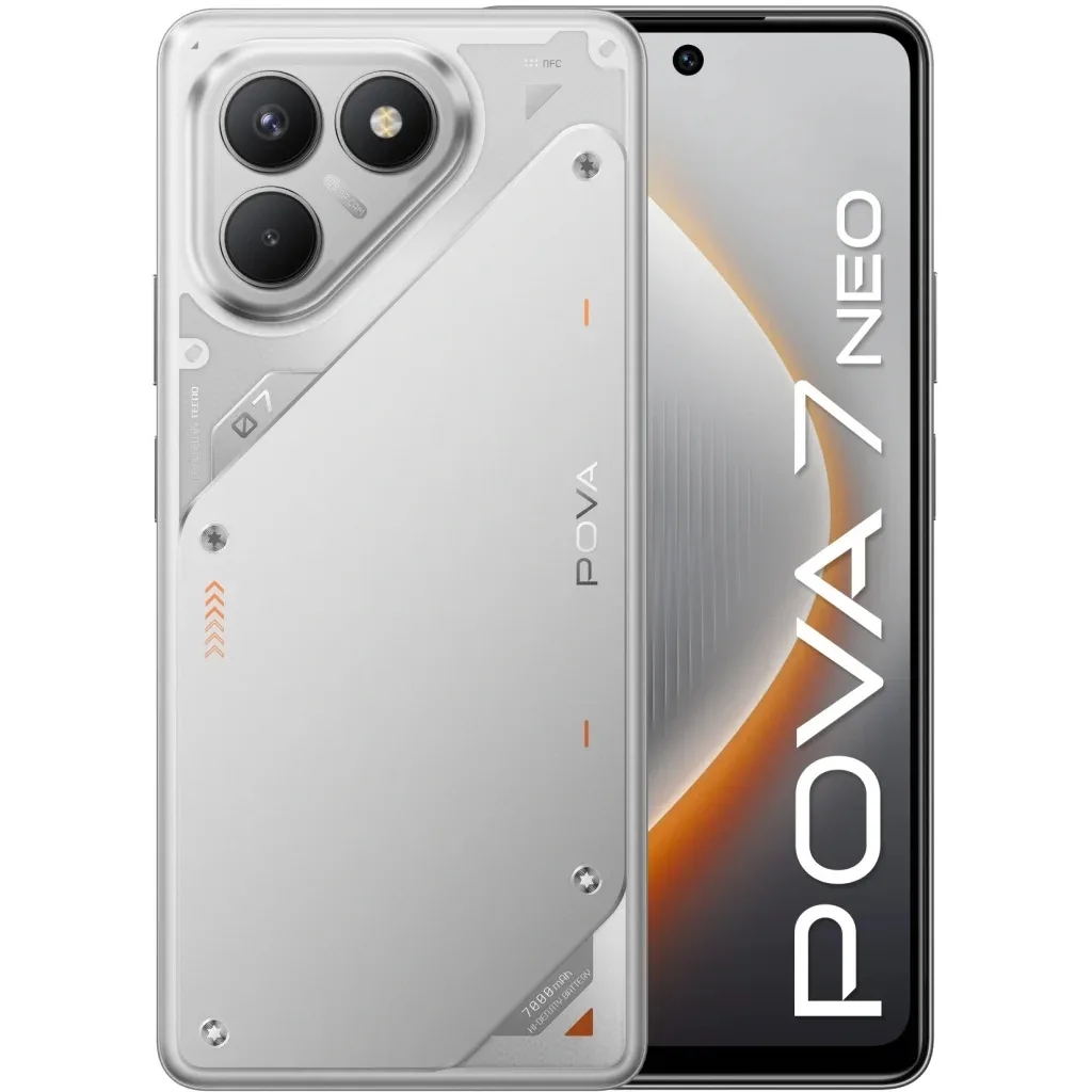 Мобільний телефон Tecno POVA 7 Neo 8/128Gb Magic Silver (4894947086809 / 4894947084263)