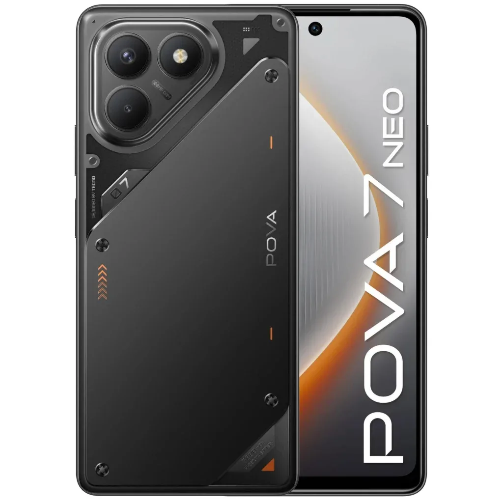 Мобільний телефон Tecno POVA 7 Neo 8/256Gb Geek Black (4894947086793 / 4894947084256)