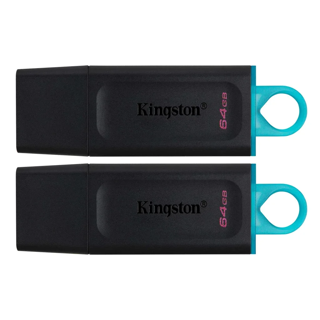 USB флеш накопичувач Kingston 2x64GB DT Exodia Black+Blue USB 3.2 (в Блістері 2шт) (DTX/64GB-2P)