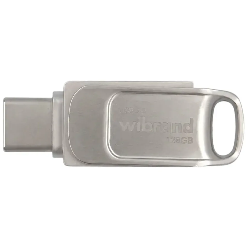 USB флеш накопичувач Wibrand 128GB Bee Silver USB 3.2/Type-C (WI3.2TC/BE128TC039S)