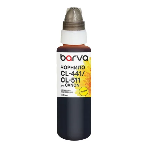 Чорнило Barva Canon CL-441/CLI-521/CL-511 100 мл, special, yellow (C521-288e)