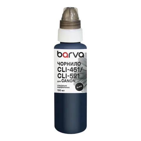 Чорнило Barva Canon CLI-426/CLI-451/CLI-521 100 мл, special, black (C521-285e)
