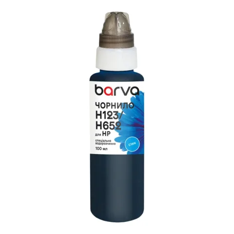 Чорнило Barva HP 46/123/651/652 100 мл, special, cyan (H652-532e)