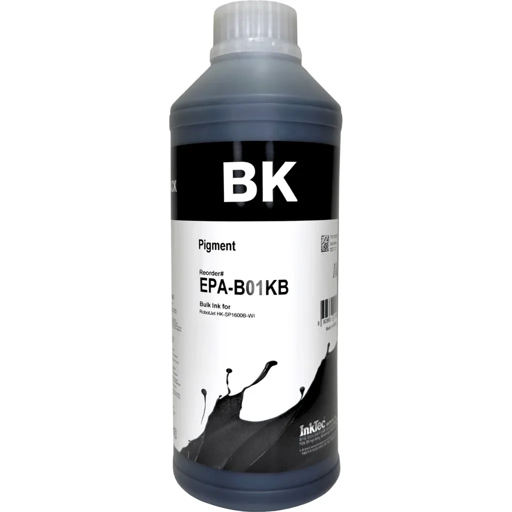 Чорнило InkTec Epson RobotJet HK-SP1600B-WI, 1л, Black, pigment (EPA-B01KB)