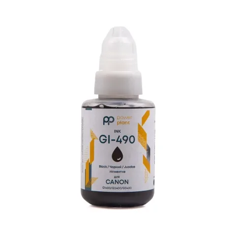 Чорнило PowerPlant Canon GI-490 G1400/G2400/G3400 140г Black Pigment (PP490BP)