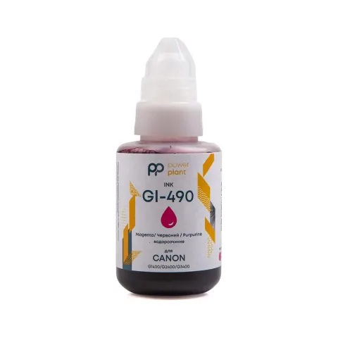Чорнило PowerPlant Canon GI-490 G1400/G2400/G3400 140г Magenta (PP490M)