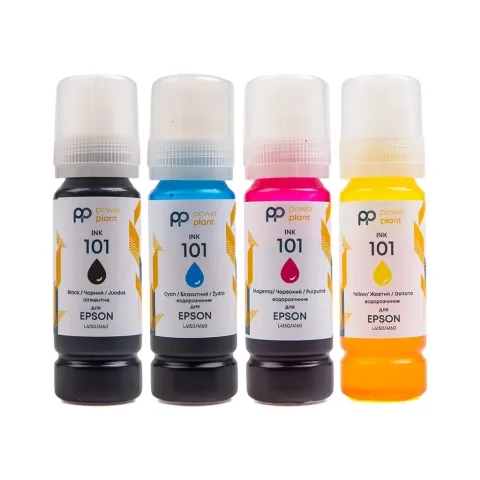 Чорнило PowerPlant для Epson 101 L4150 4х70г BP/C/M/Y Pigment (PP101SET)
