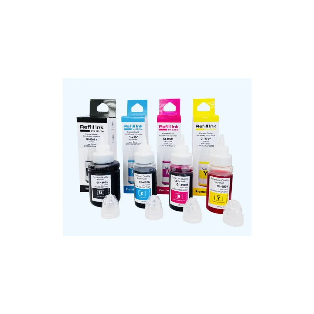 Чорнило Premium Quality Canon GI-490 SET B135ml, C/M/Y 70ml (70264942)