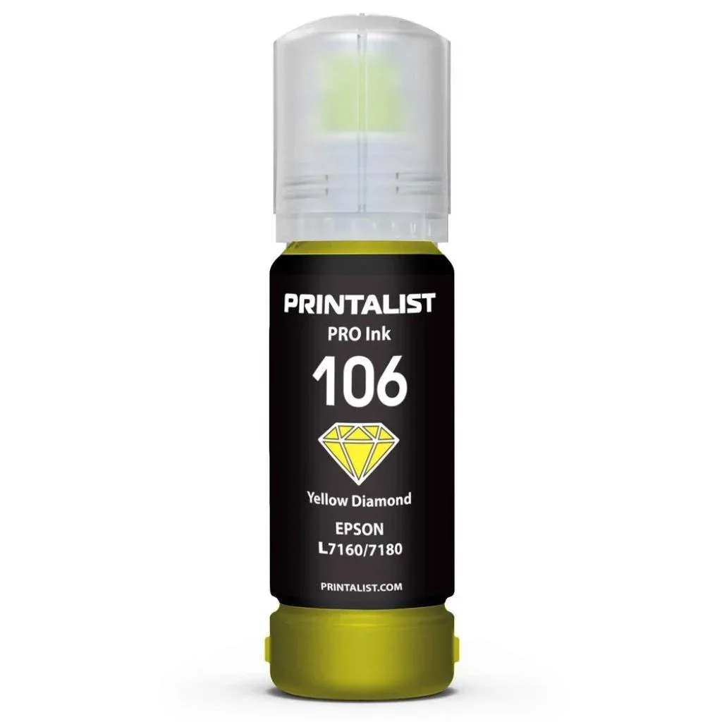 Чорнило Printalist Epson 106 L7160/7180 70г Yellow (PL106Y)