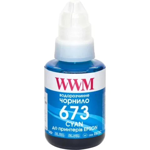 Чорнило WWM Epson L800 140г Cyan (E673C)