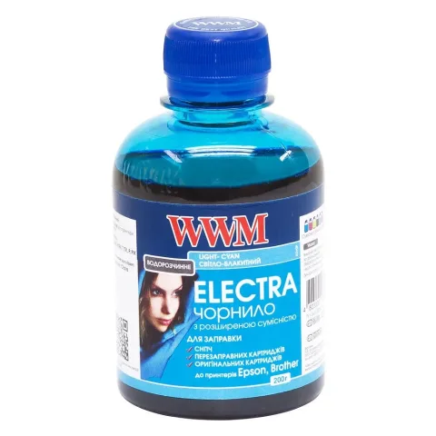 Чорнило WWM Epson UNIVERSAL ELECTRA 200ml Light Cyan (EU/LC)