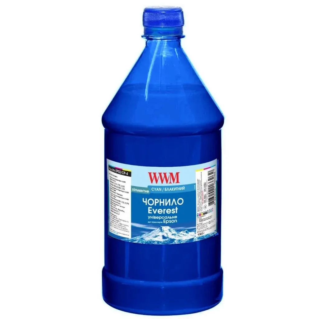 Чорнило WWM EVEREST for Epson 1000g Cyan Pigment (EP02/CP-4)