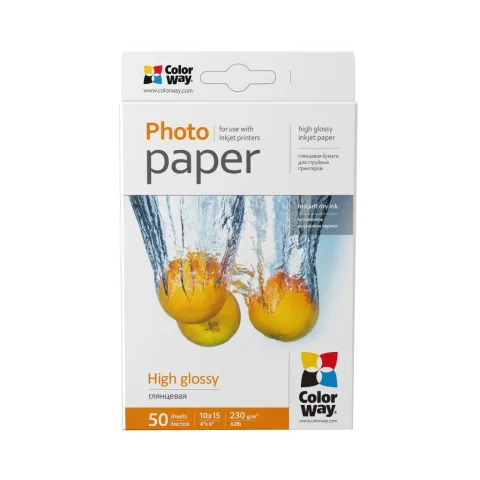 Фотопапір ColorWay 10x15 230г glossy, 50с (PG2300504R)