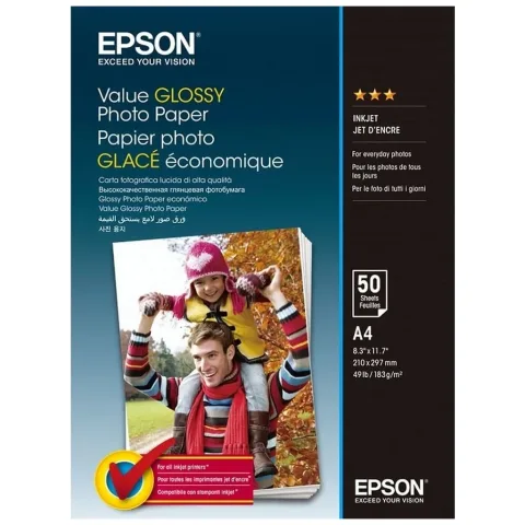 Фотопапір Epson A4 Value Glossy Photo Paper (C13S400036)