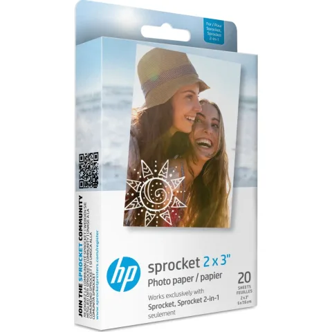 Фотопапір HP Zink для Sprocket 2"x3", glossy, self-adhesive, 20sh (HPIZ2X320)