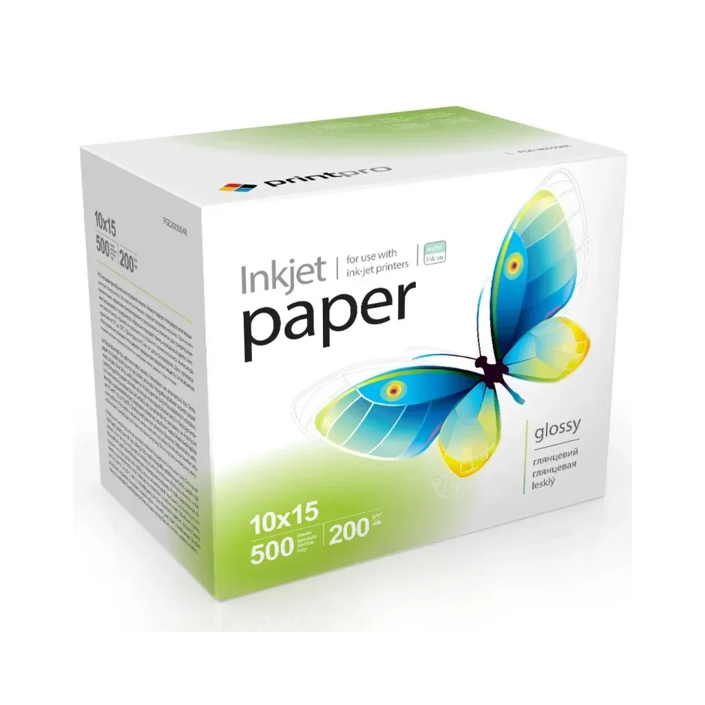 Фотопапір PrintPro 10x15 200g glossy 500pp. PG200-500 (PGE2005004R)