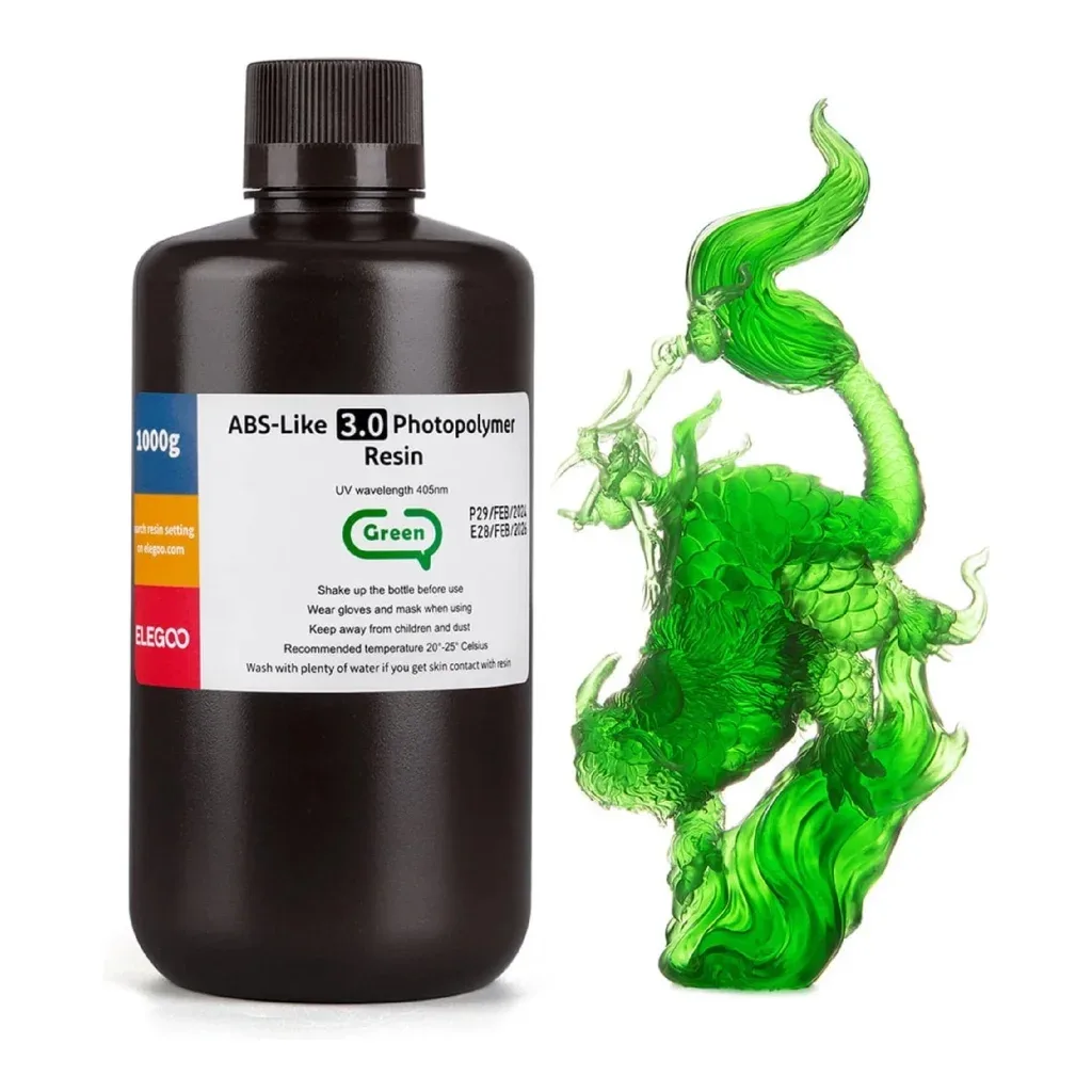 Фотополімерна смола ELEGOO Resin, ABS-like 3.0 1кг, clear green (50.103.0155)