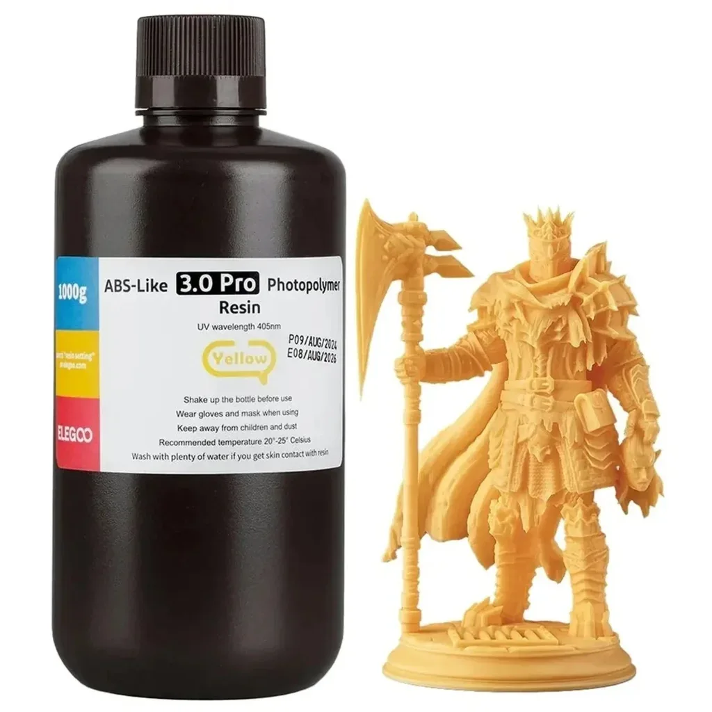 Фотополімерна смола ELEGOO Resin, ABS-like 3.0 pro 1кг, yellow (50.103.0257)