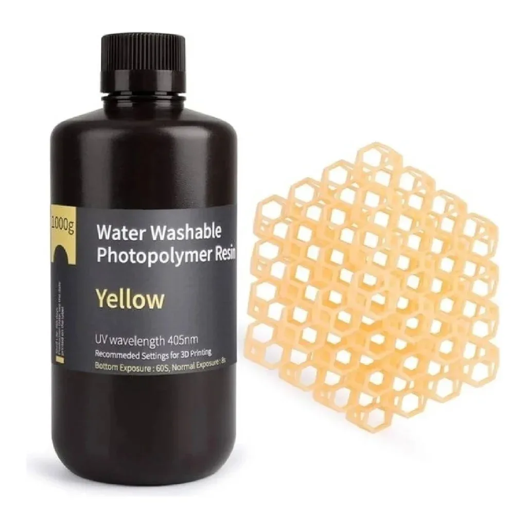 Фотополімерна смола ELEGOO Resin, Water Washable, 1кг, yellow (50.103.0012)