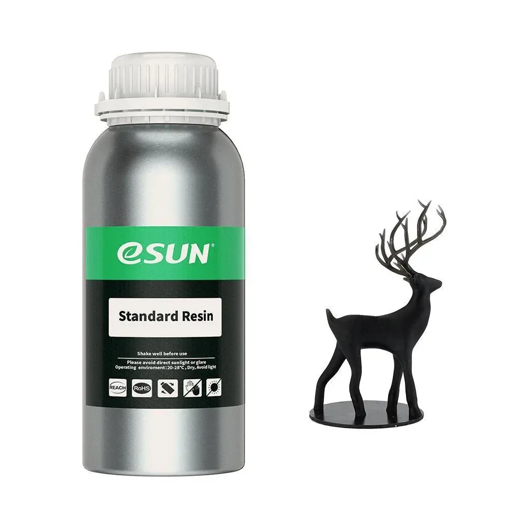 Фотополімерна смола eSUN Resin standard UV/LCD Black 1kg (STANDARDRESIN-B1000G)