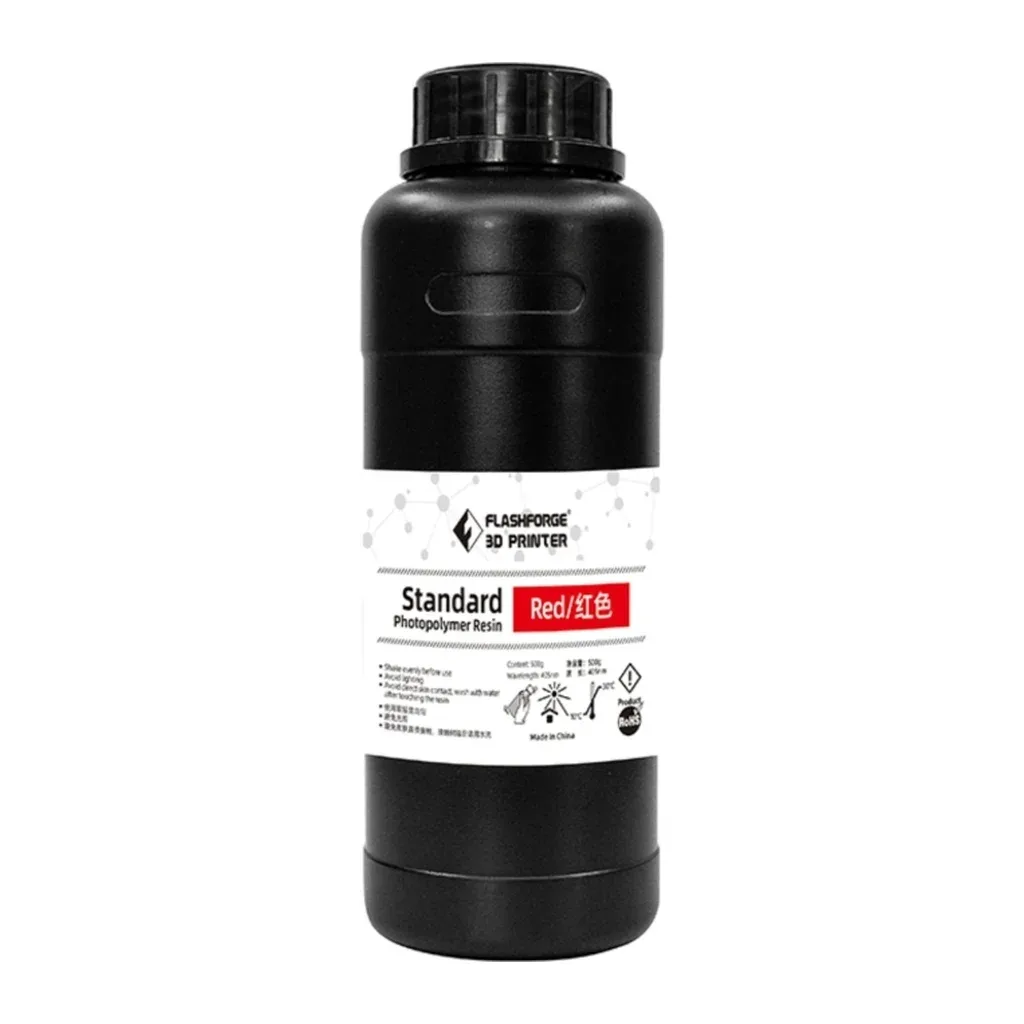 Фотополімерна смола Flashforge Resin Standart UV/LCD Red 0,5kg (20001869001)