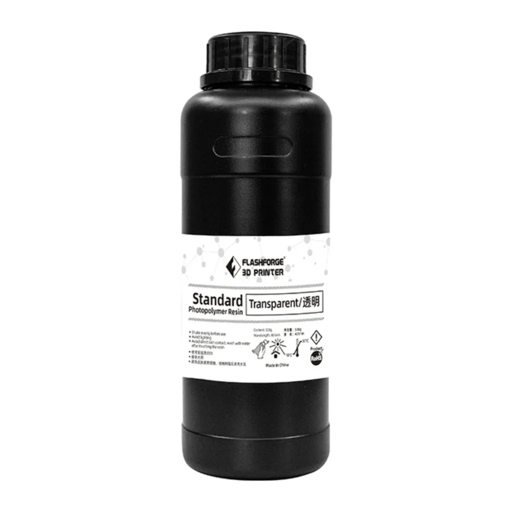 Фотополімерна смола Flashforge Resin Standart UV/LCD Transparent 0,5kg (20001867001)