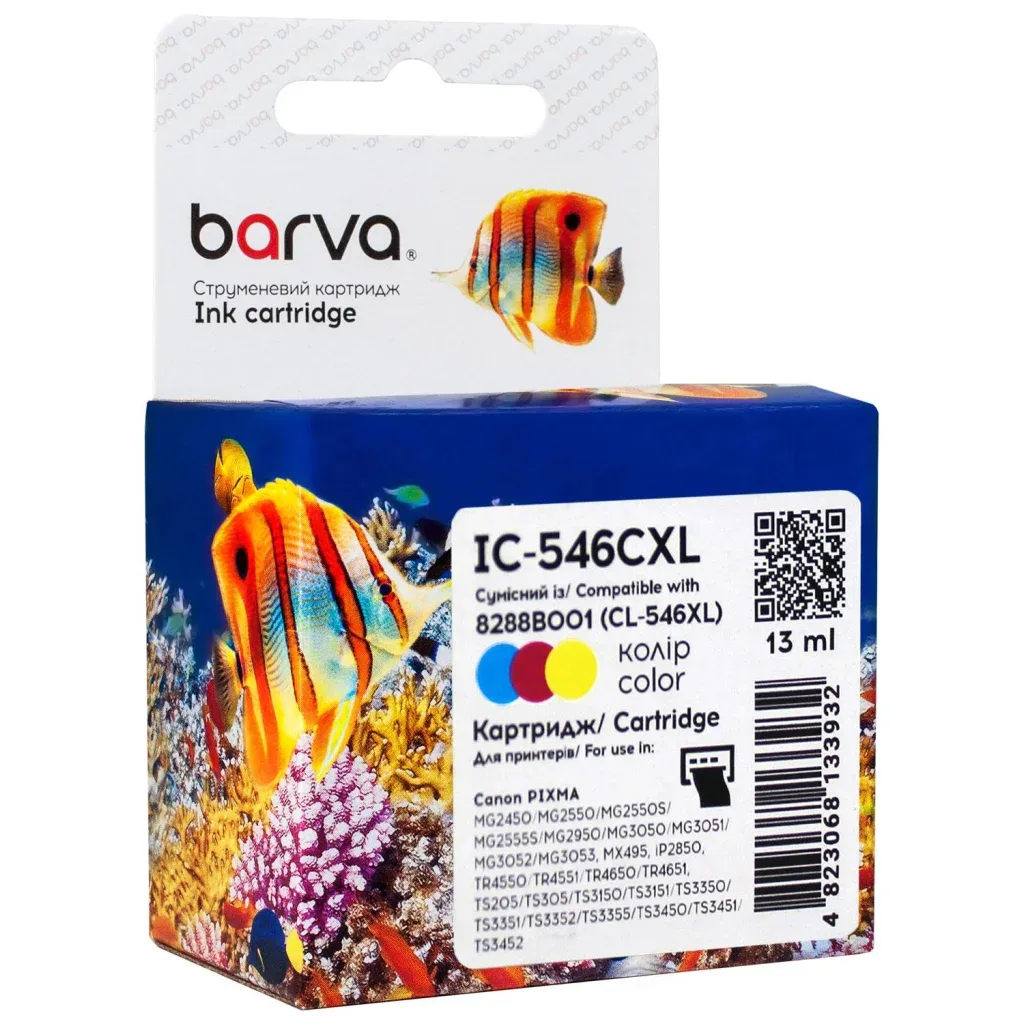 Картридж Barva Canon CL-546 XL (8288B001) 300p. Color (IC-546CXL)