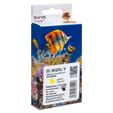 Картридж Barva HP 912XL (3YL79AE/3YL83AE) 900 c, Yellow (IC-912XL-Y)
