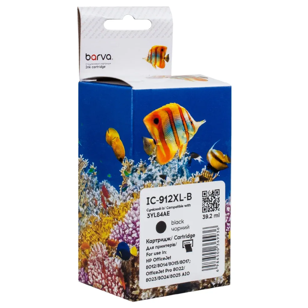 Картридж Barva HP 912XL (3YL80AE/3YL84AE) 1100 c, Black (IC-912XL-B)