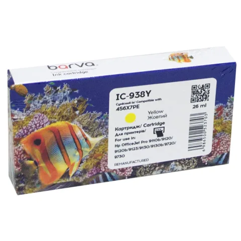Картридж Barva HP 938 4S6X7PE 800с yellow (IC-938Y)