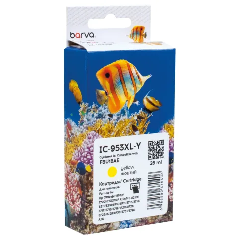 Картридж Barva HP 953XL (F6U14AE/F6U18AE) 1600 c, Yellow (IC-953XL-Y)