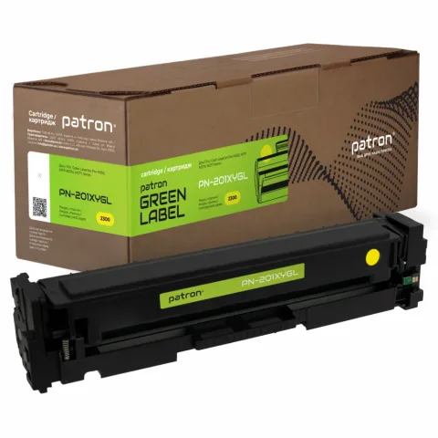 Картридж Patron HP CLJ CF402X для M252/M274/M277 Yellow, GREEN Label (PN-201XYGL)