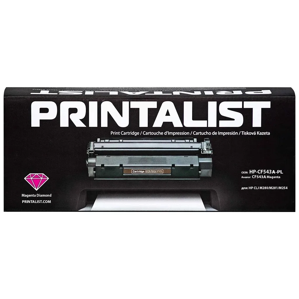 Картридж Printalist HP CLJ M280/M281/M254 CF543A Magenta (HP-CF543A-PL)