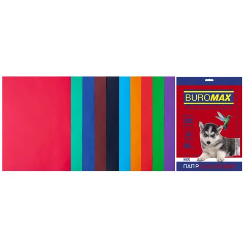 Папір Buromax А4, 80g, DARK+INTENSIVE, 10colors, 20sh (BM.2721920-99)