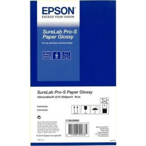 Папір Epson 06"/152mm SURELAB PRO-S PAPER GLOSSY BP 65m, 2 рул (C13S450062BP)
