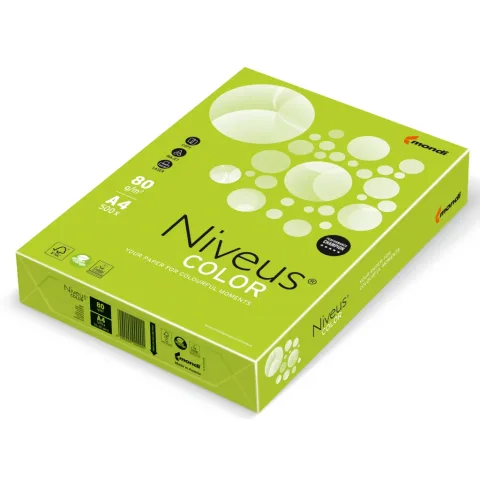 Папір Niveus COLOR intensive Lime A4, 80g, 500sh Mondi (A4.80.NVI.LG46.500)